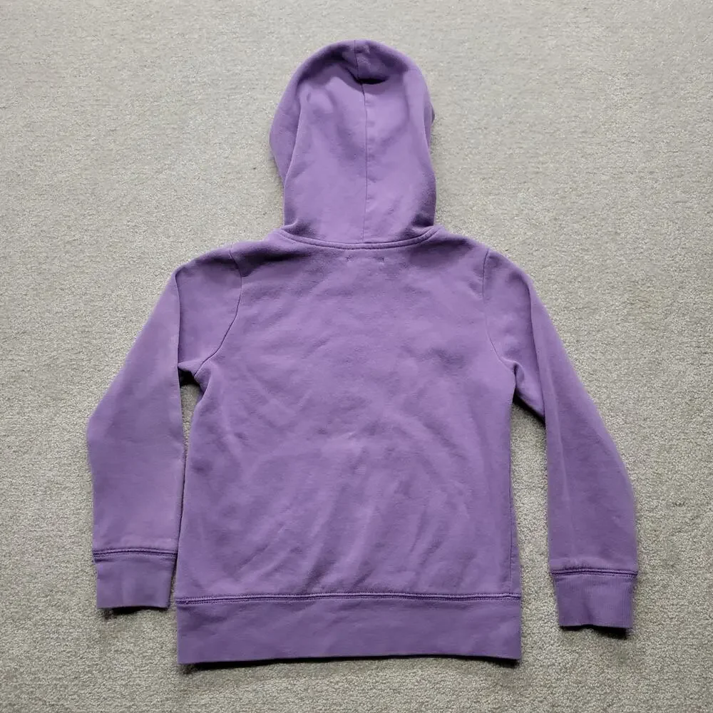 Gap Kids Girls Small 6-7 Purple Logo Pullover Hoodie Sweatshirt